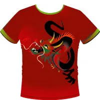 Dragon Illustration Print Shirt